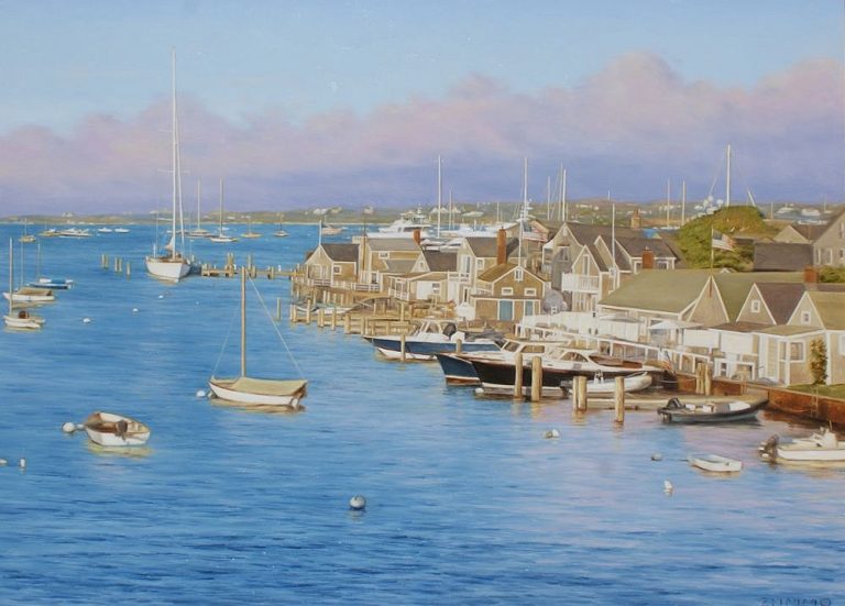 Clearing Storm on Nantucket Harbor, oil on panel, 22 x 30 in.