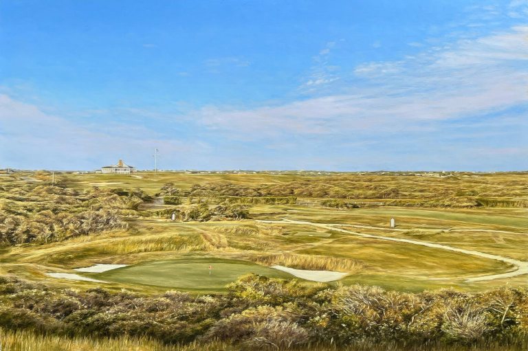 The Course at Sankaty Head oil on panel, 20 x 30 in.