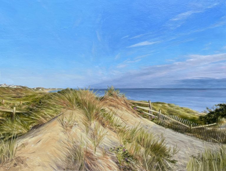 Steps Dunes, 12 x 9 in Oil on Panel, Framed